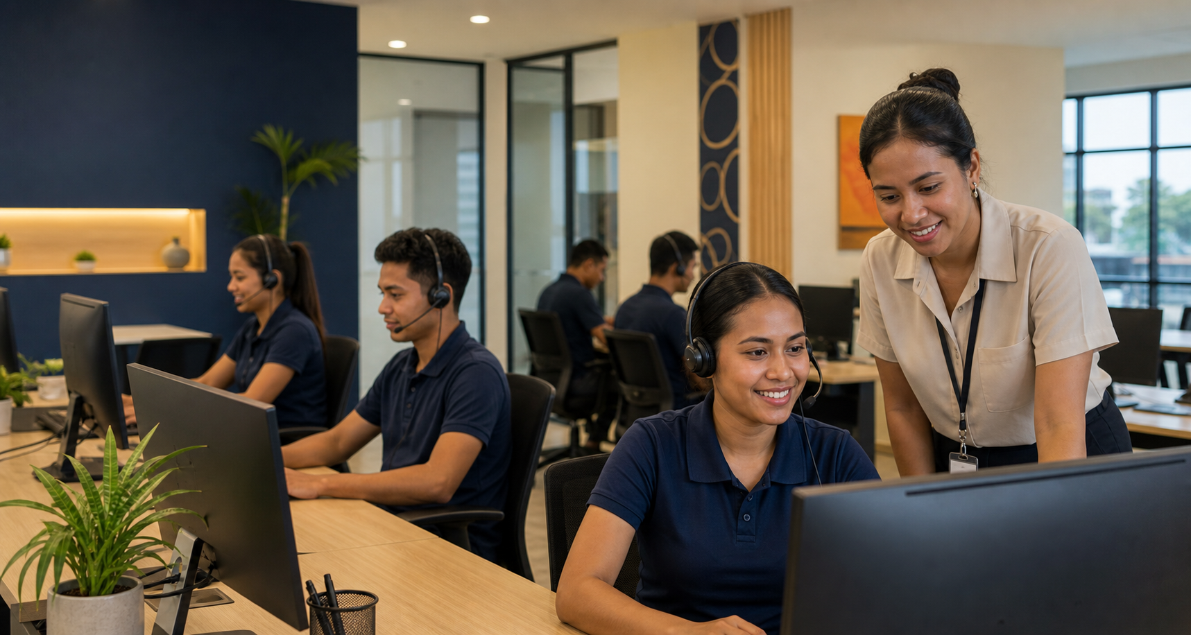 APAC Tourism reservations support team in a professional office